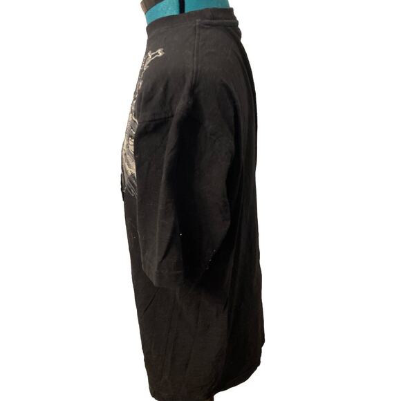 Vintage Y2K Avirex Cross tribal cyber grunge emo black S Shirt - Picture 6 of 6